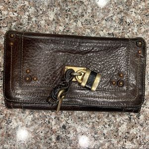 Authentic Chloe Paddington Wallet w Lock & Key